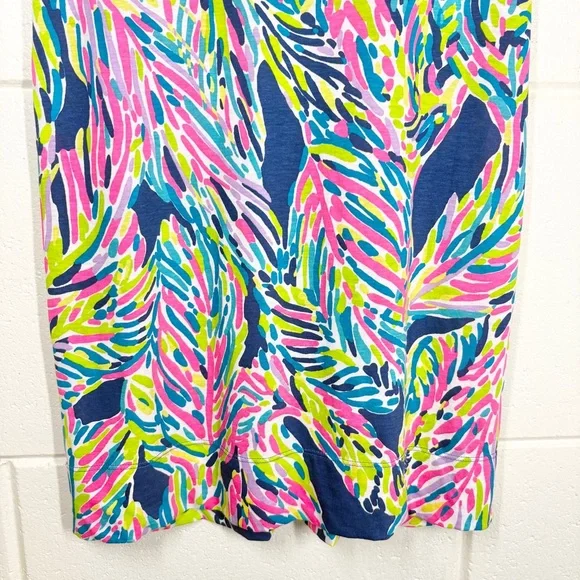 Lilly Pulitzer Palmira Dress Indigo Palm Reader Shift Dress Size Small Blue Pink - Picture 9 of 16